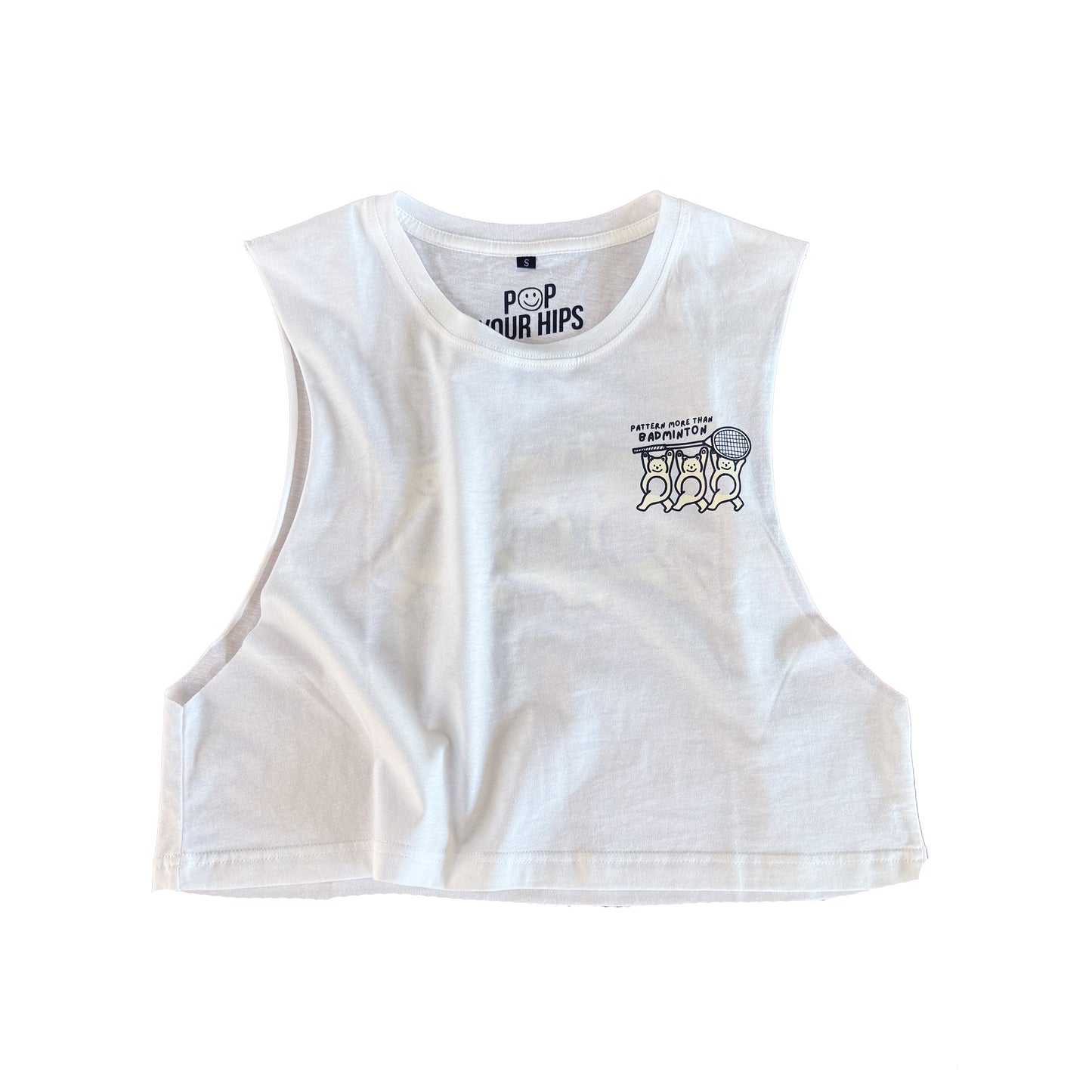 Pattern more than badminton cropped muscle tank