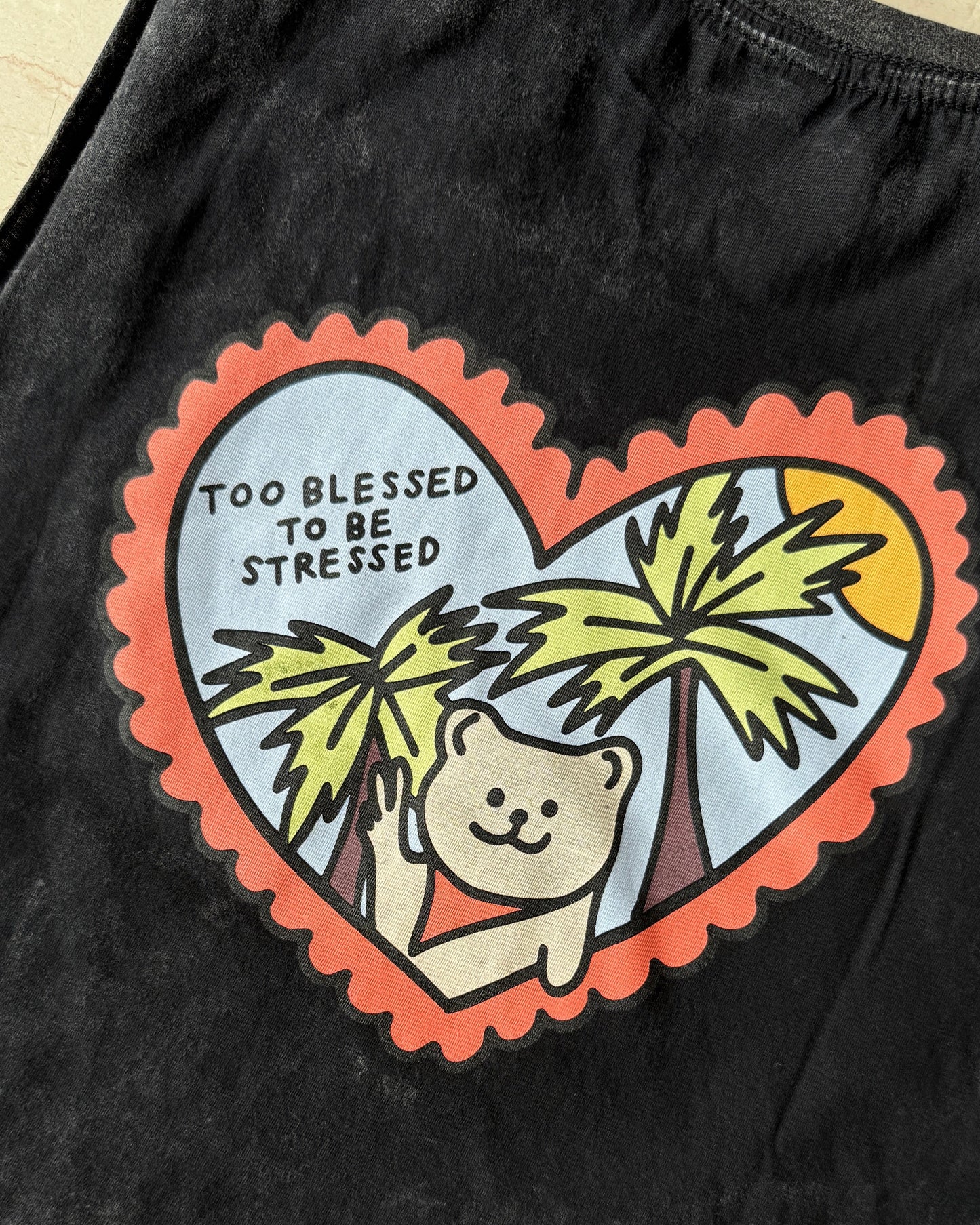 Too blessed to be stressed cropped muscle