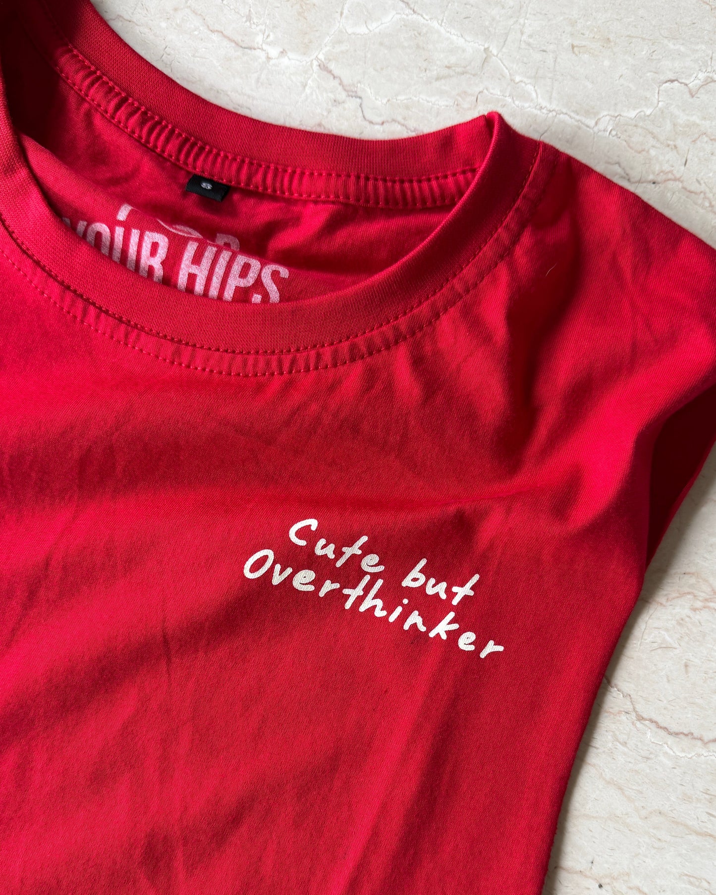 Cute but overthinker cropped muscle