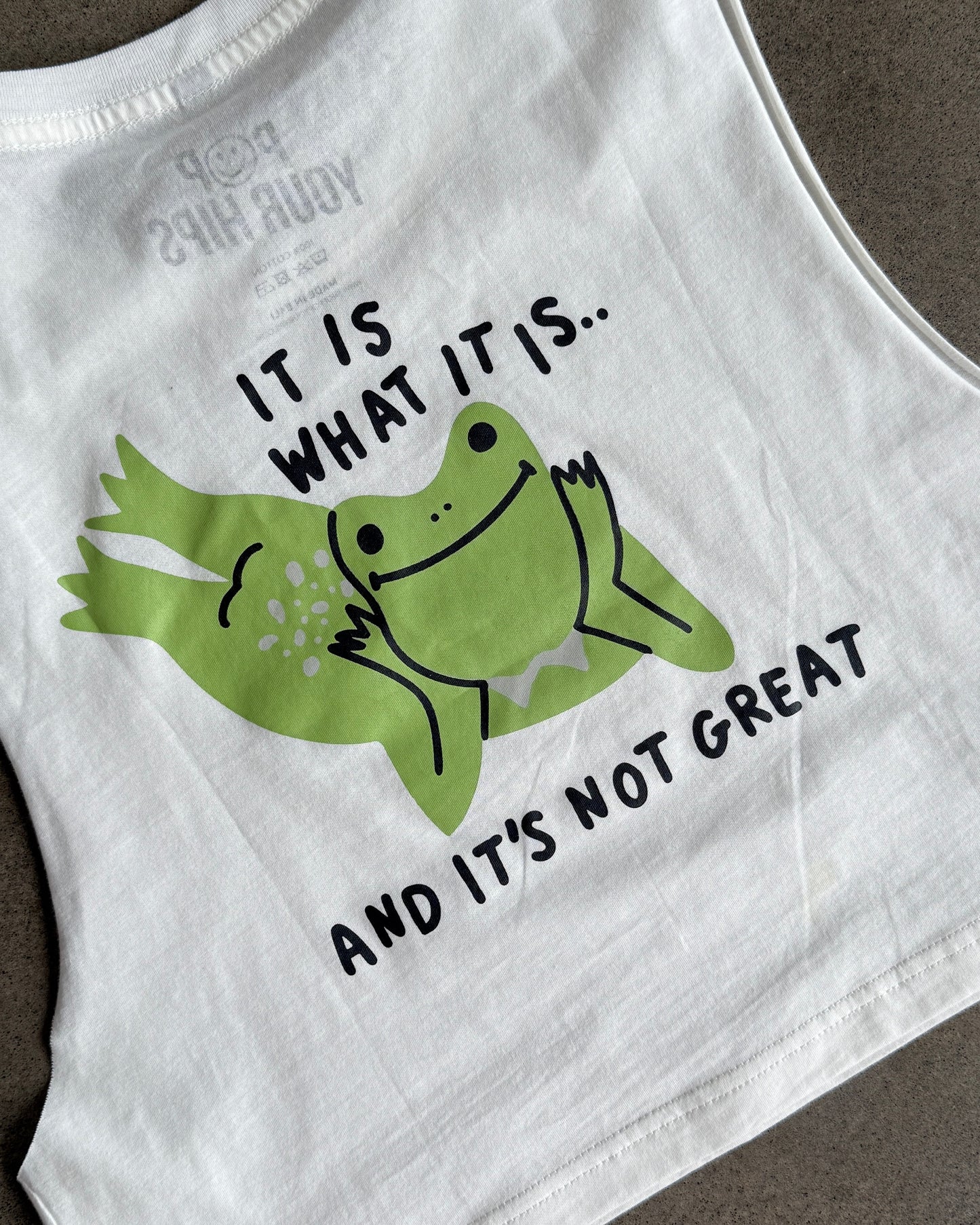 It is what it is cropped muscle tank