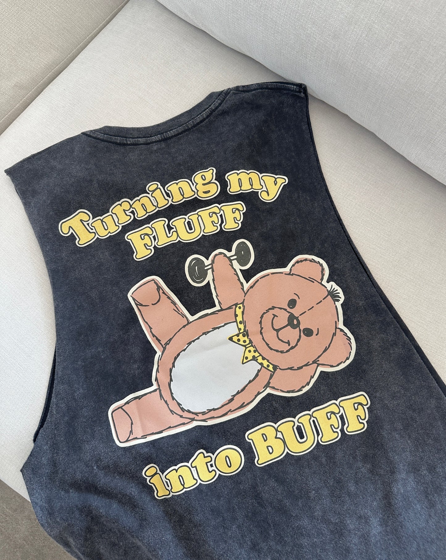 Turning my fluff into buff muscle tank