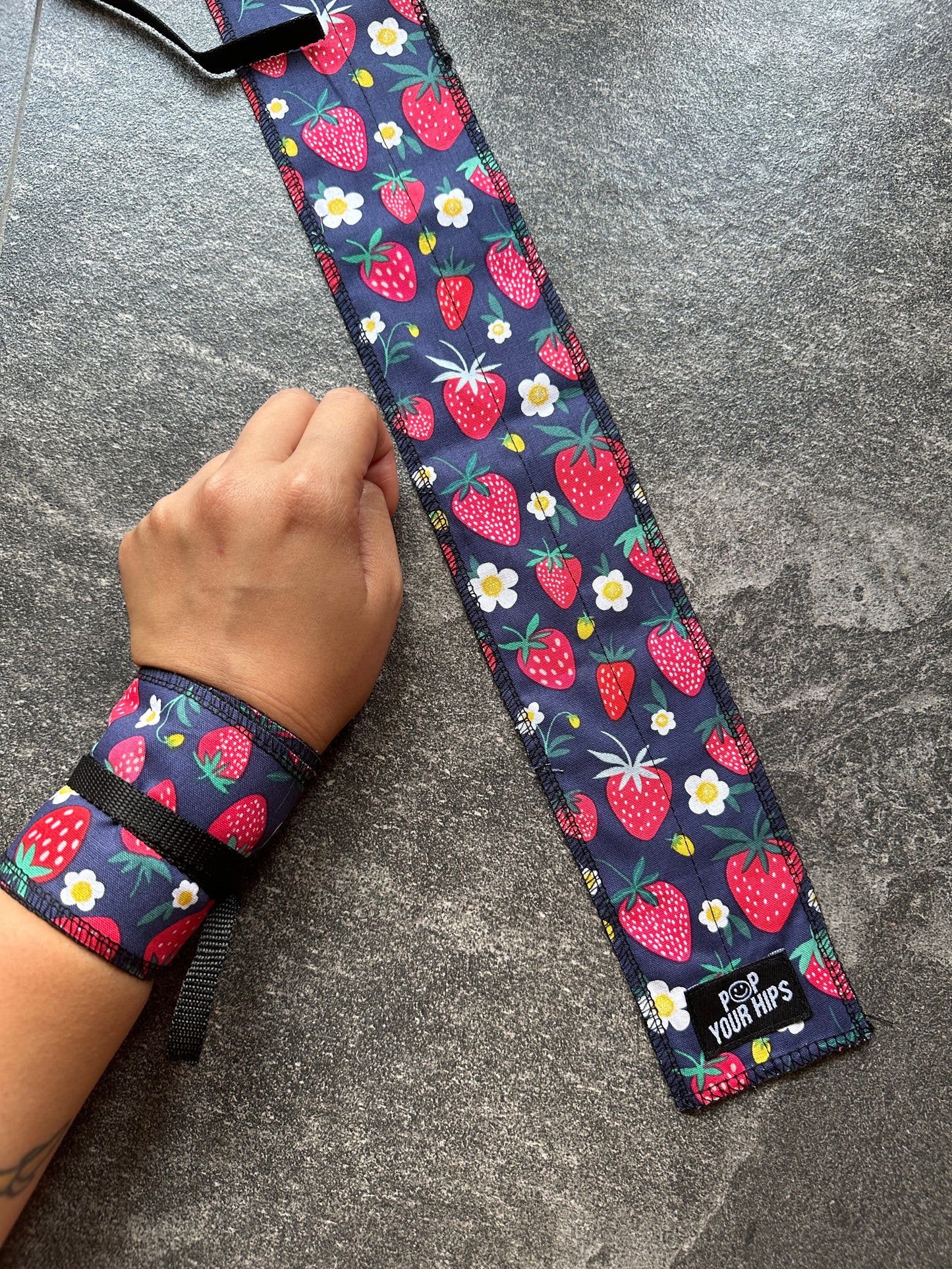 Strawberry fields wrist wraps