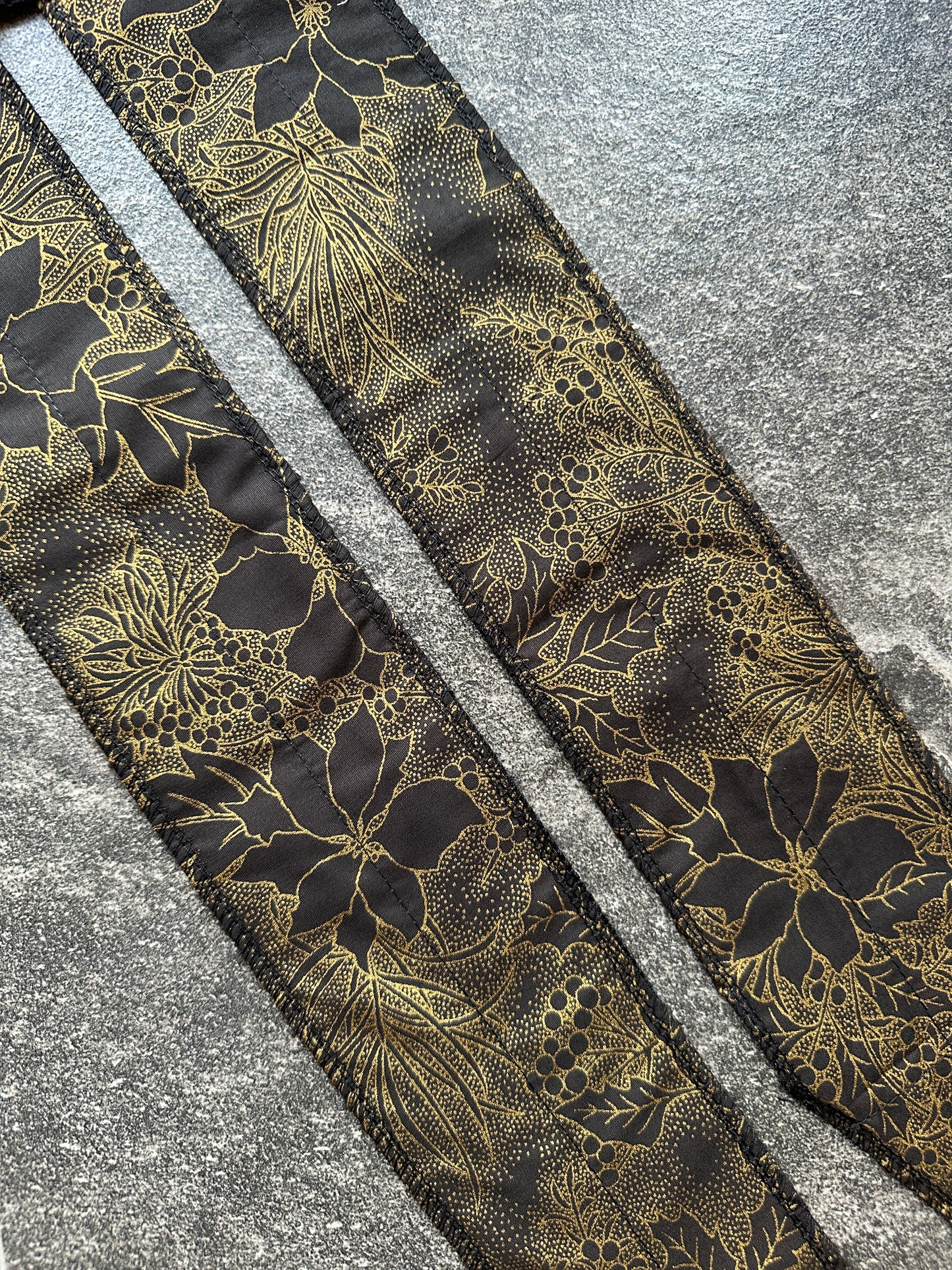 Metallic floral wrist wraps