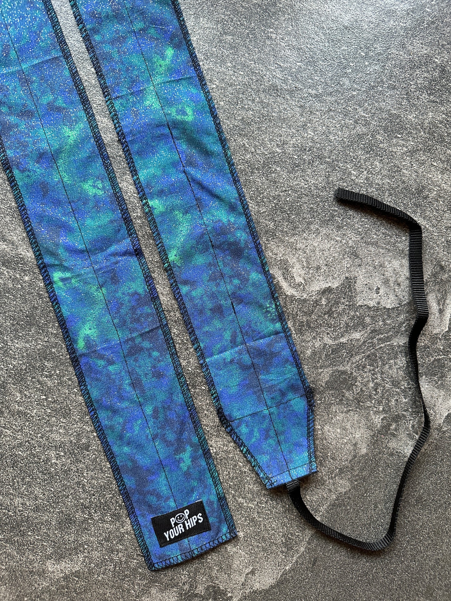Blue glitter wrist wraps