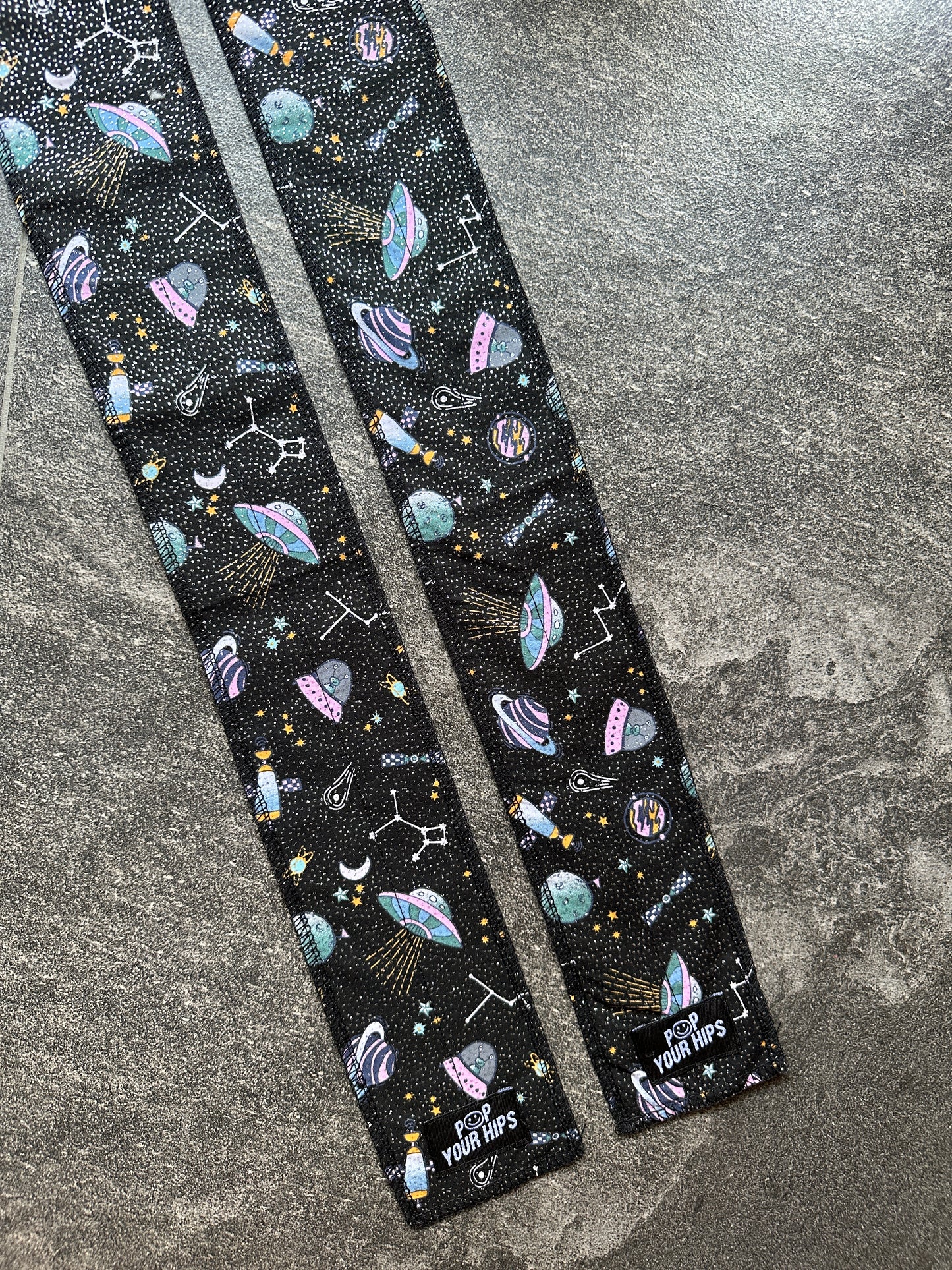 Glitter universe wrist wraps