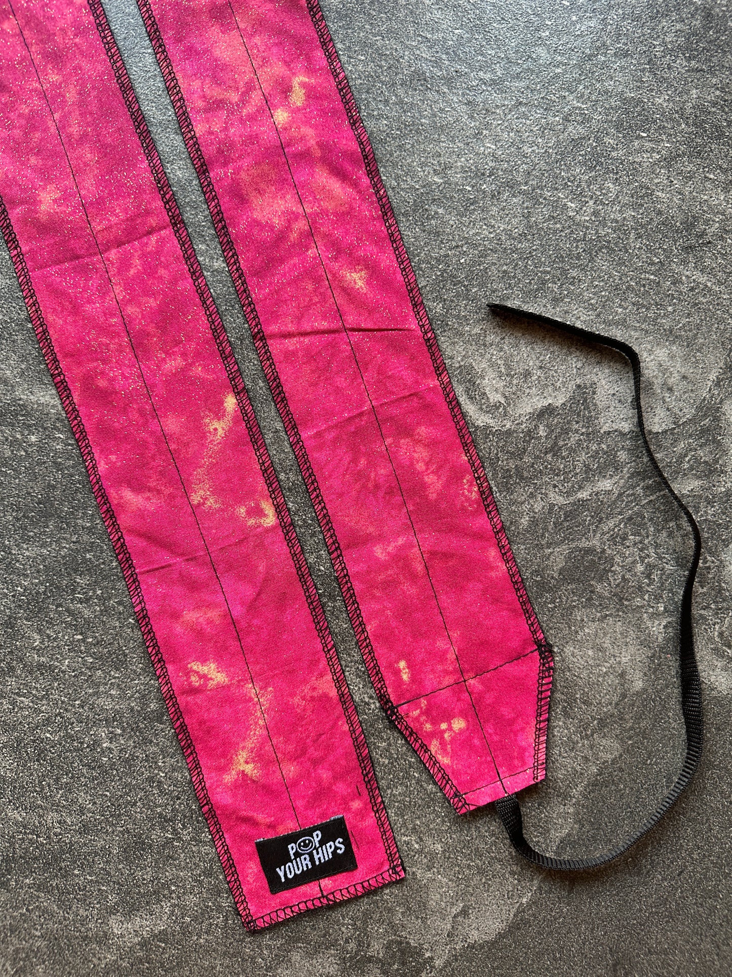 Pink glitter wrist wraps