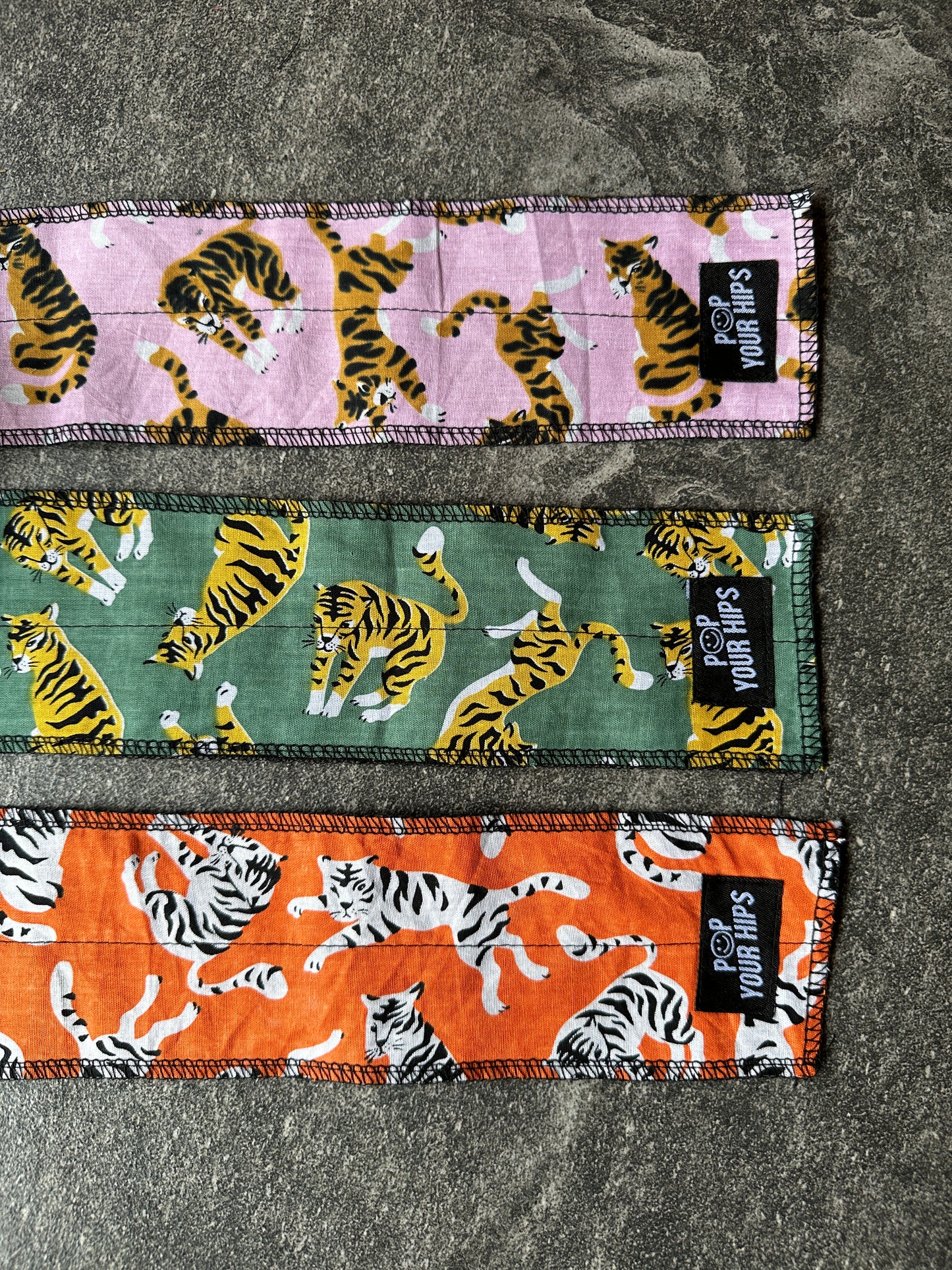 Pink tiger wrist wraps