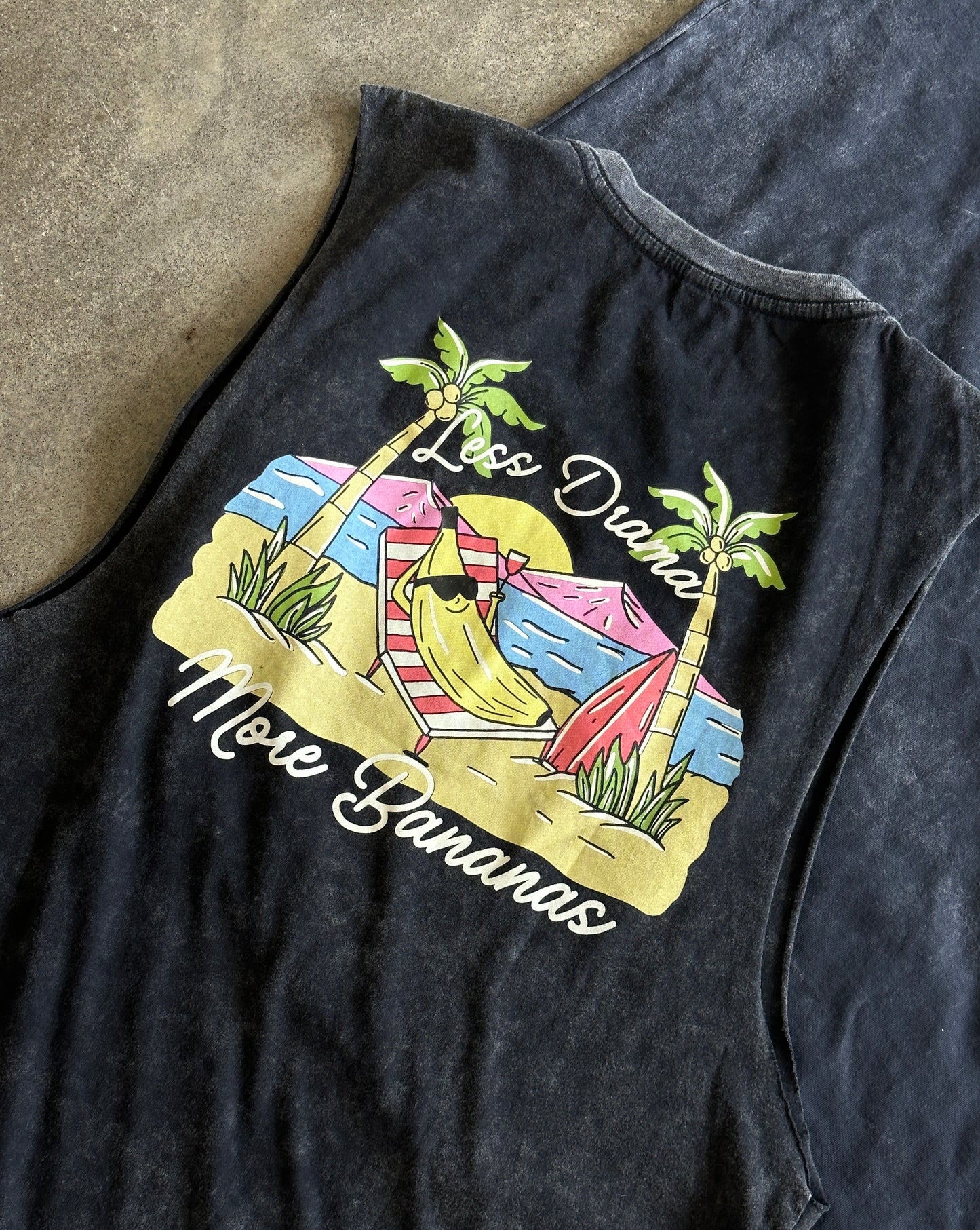 Less drama more bananas muscle tank
