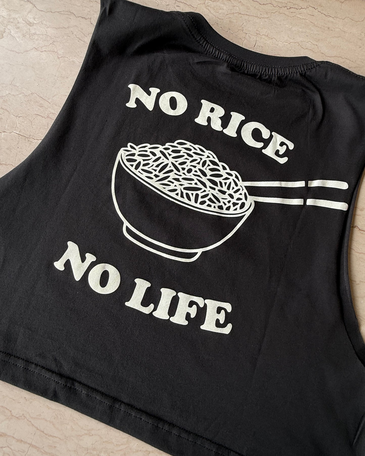 No rice no life cropped muscle