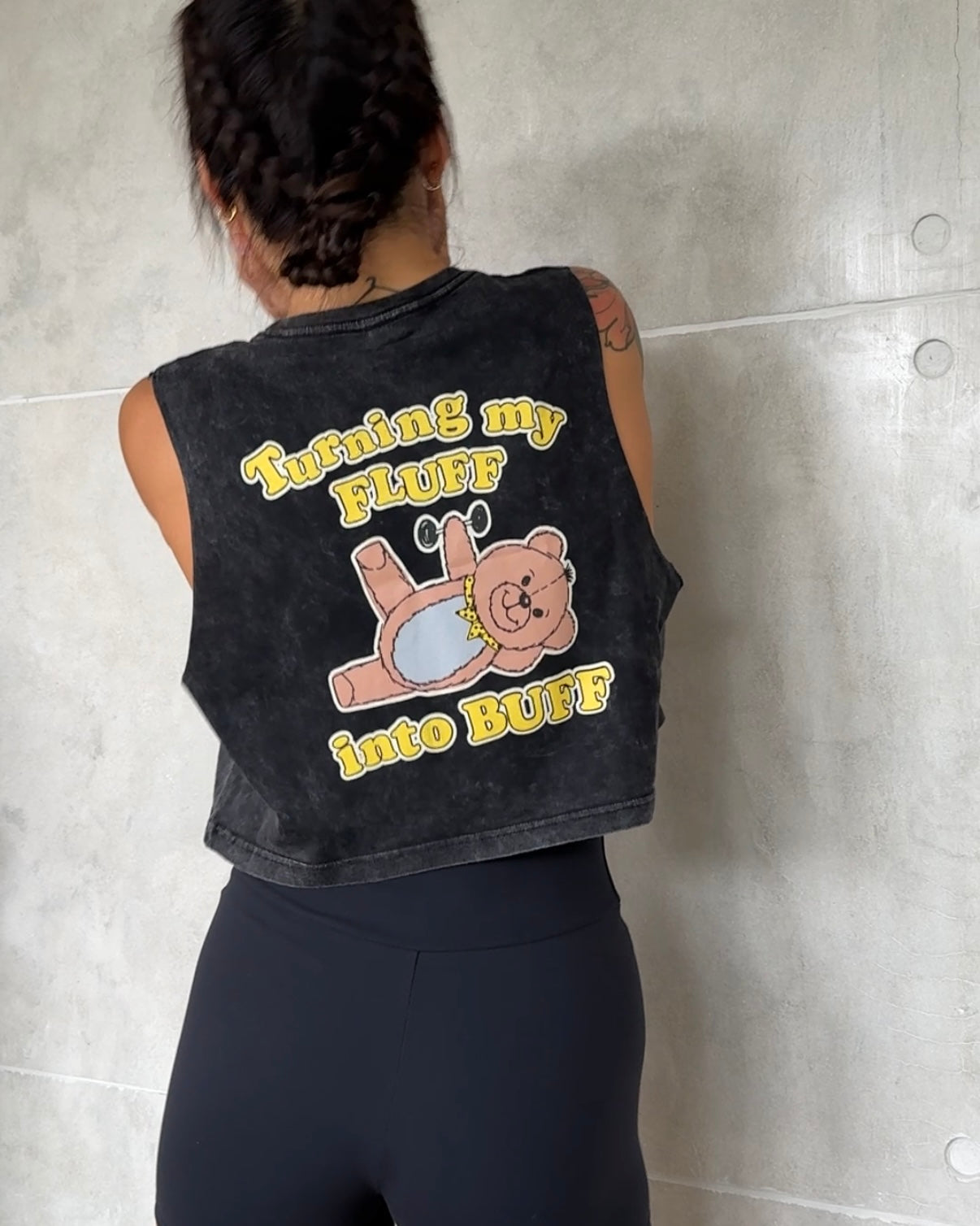 Turning my fluff into buff cropped muscle