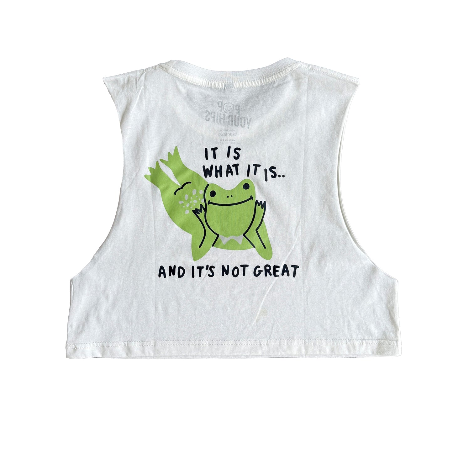 It is what it is cropped muscle tank