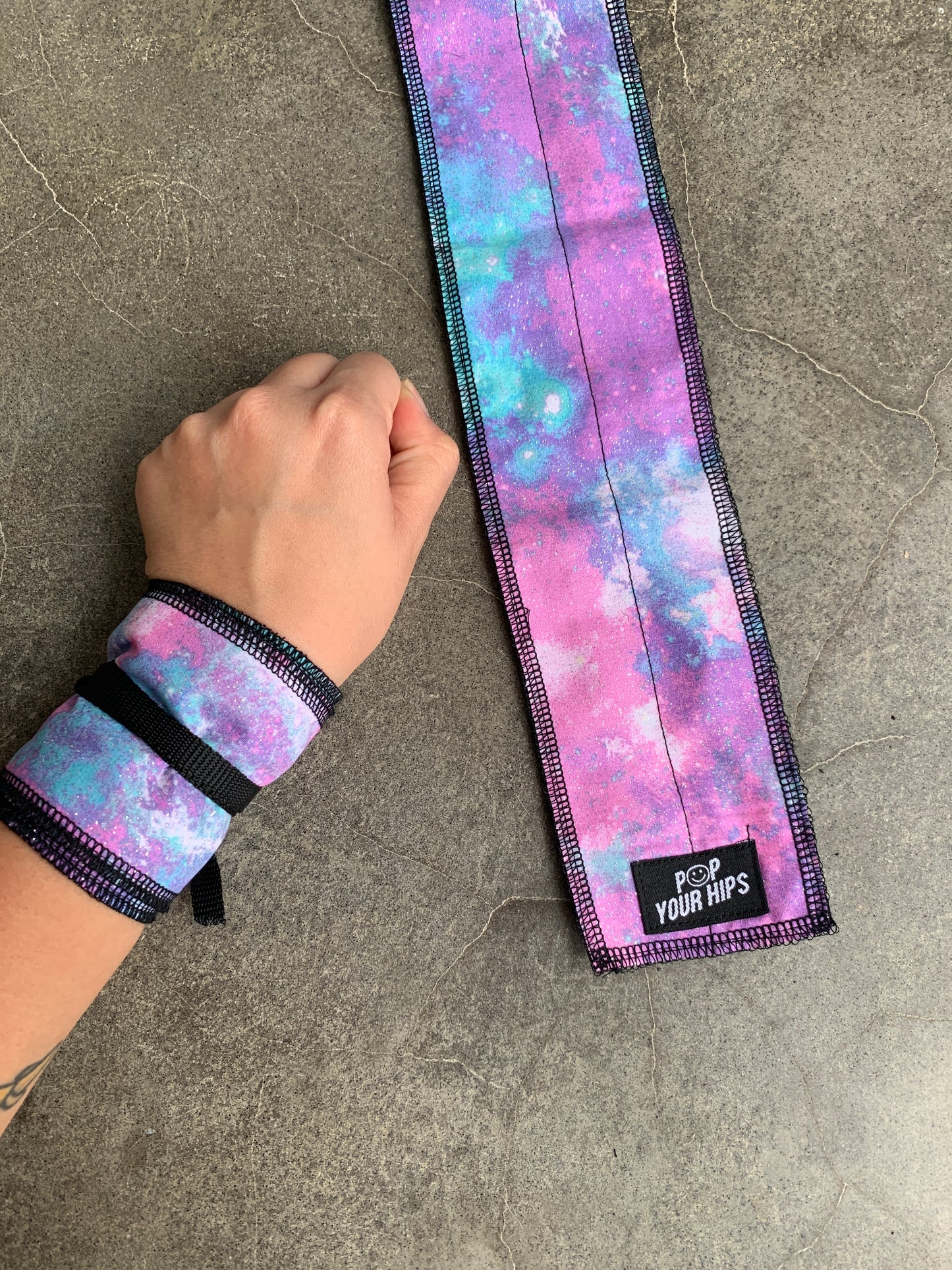 Paddle pop glitter wrist wraps