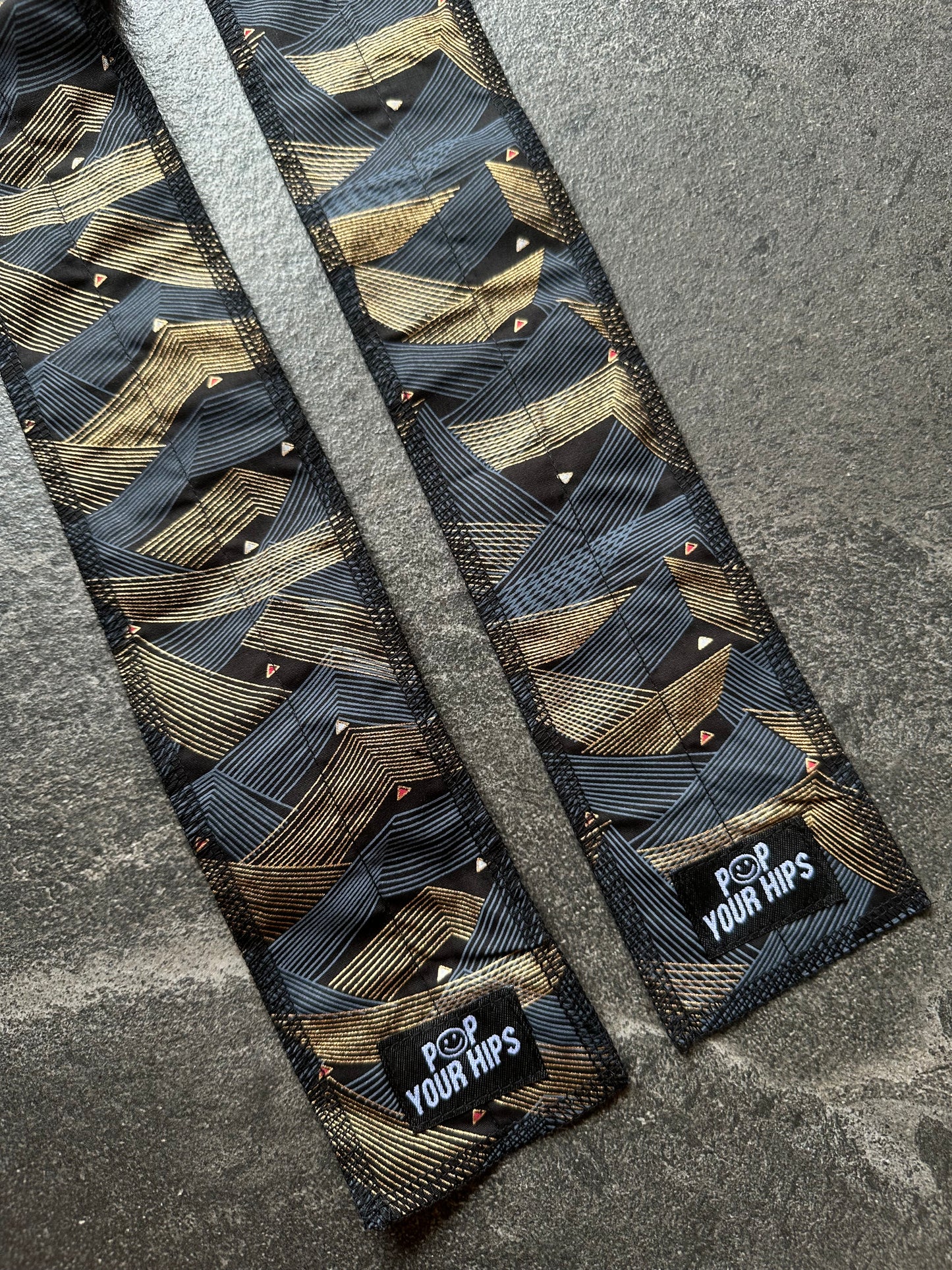 Gold geometric wrist wraps