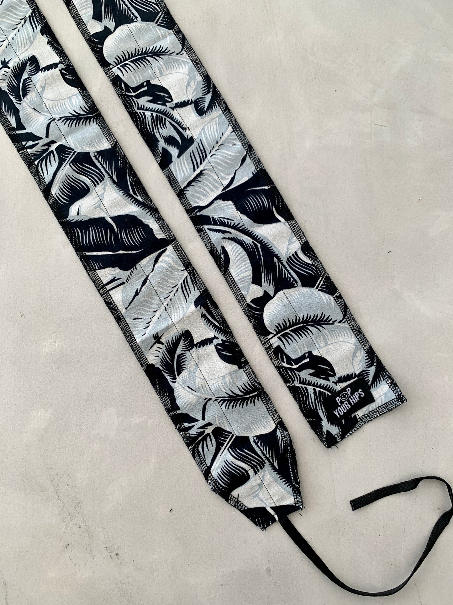 Blue tropical wrist wraps
