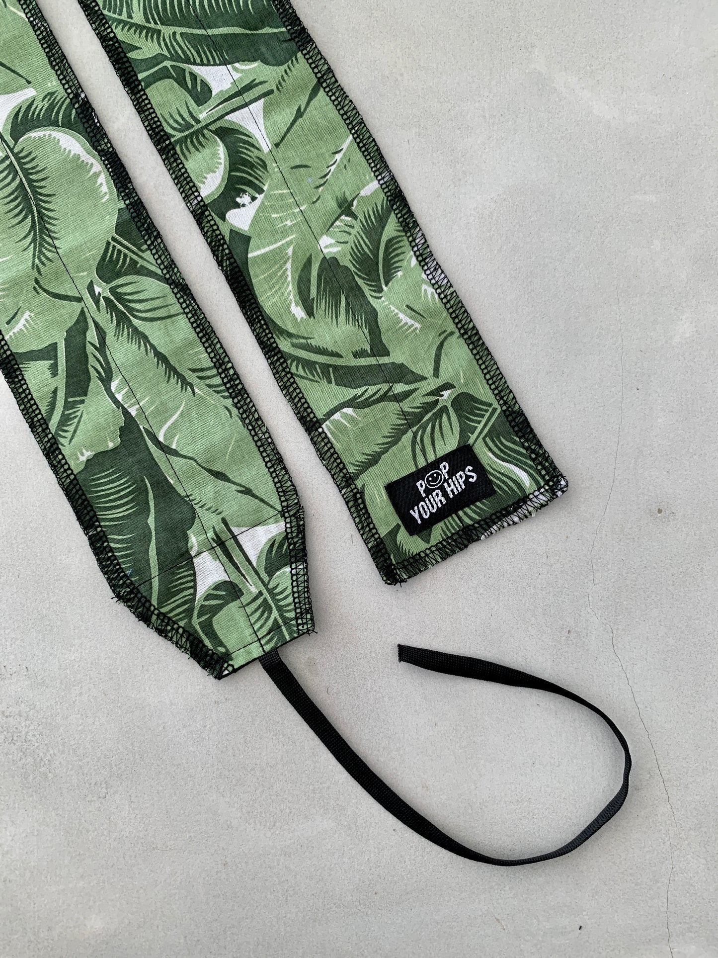 Green tropical wrist wraps