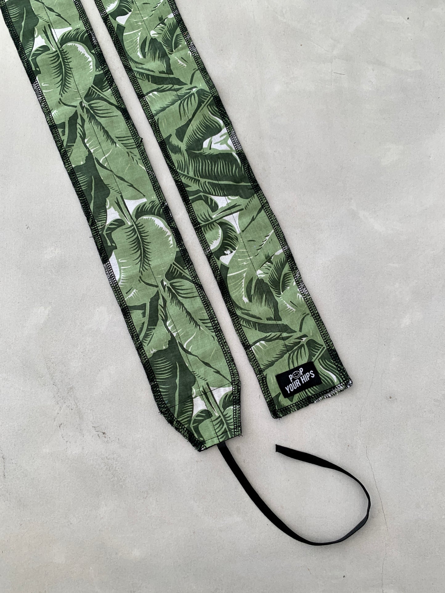 Green tropical wrist wraps