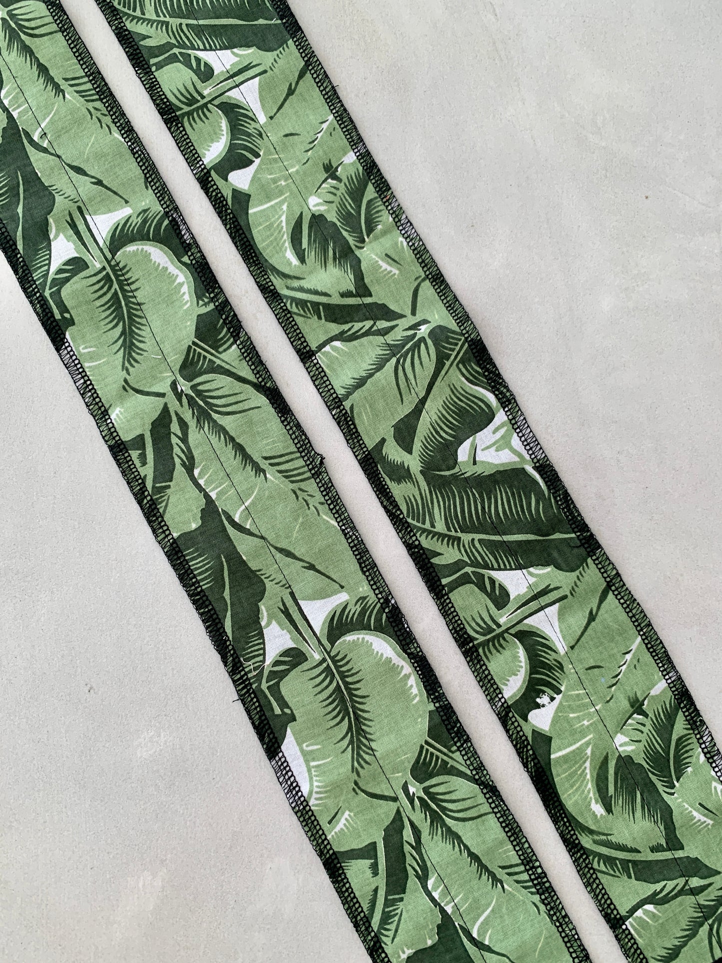 Green tropical wrist wraps