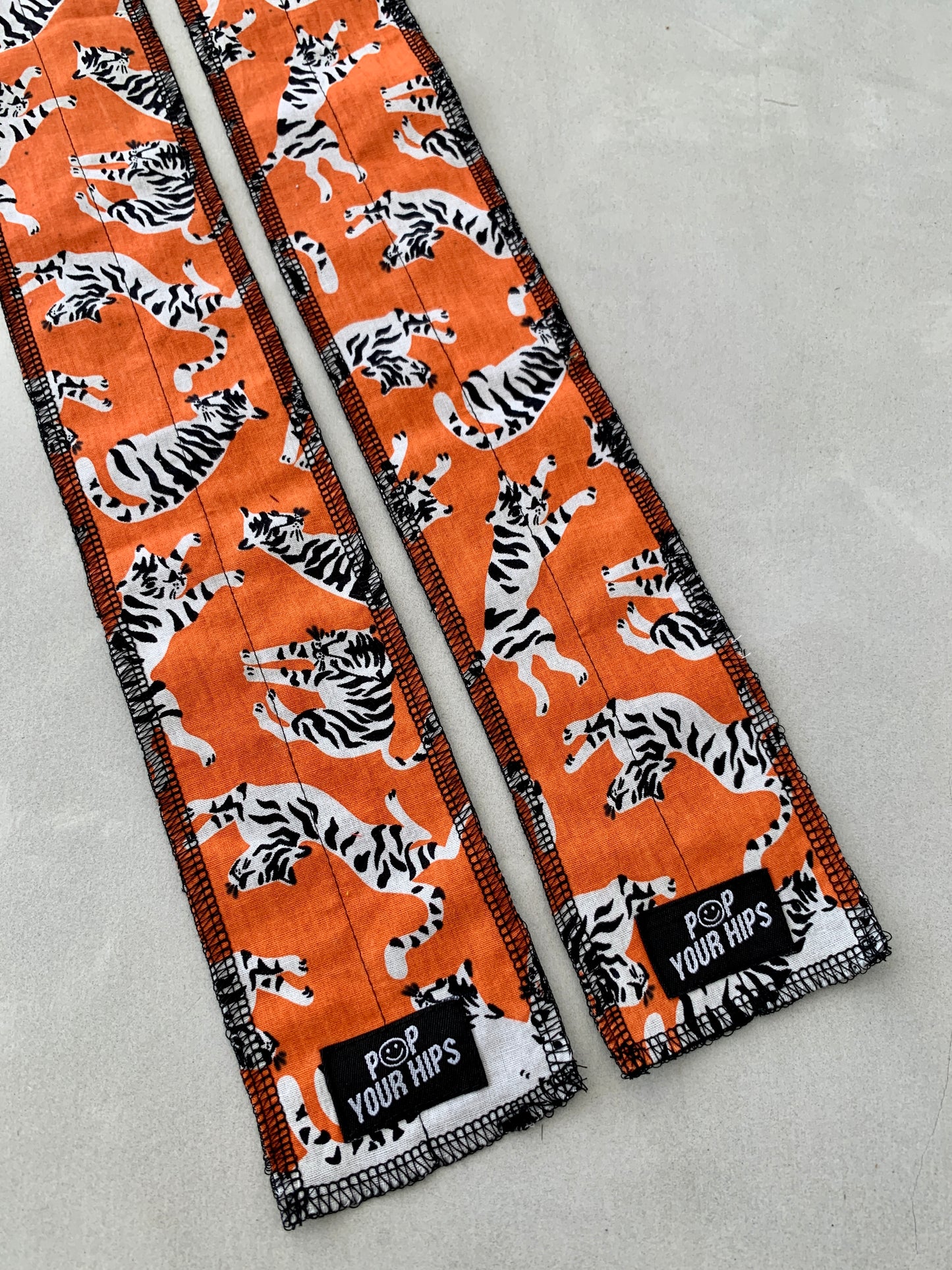 Orange tigers wrist wraps