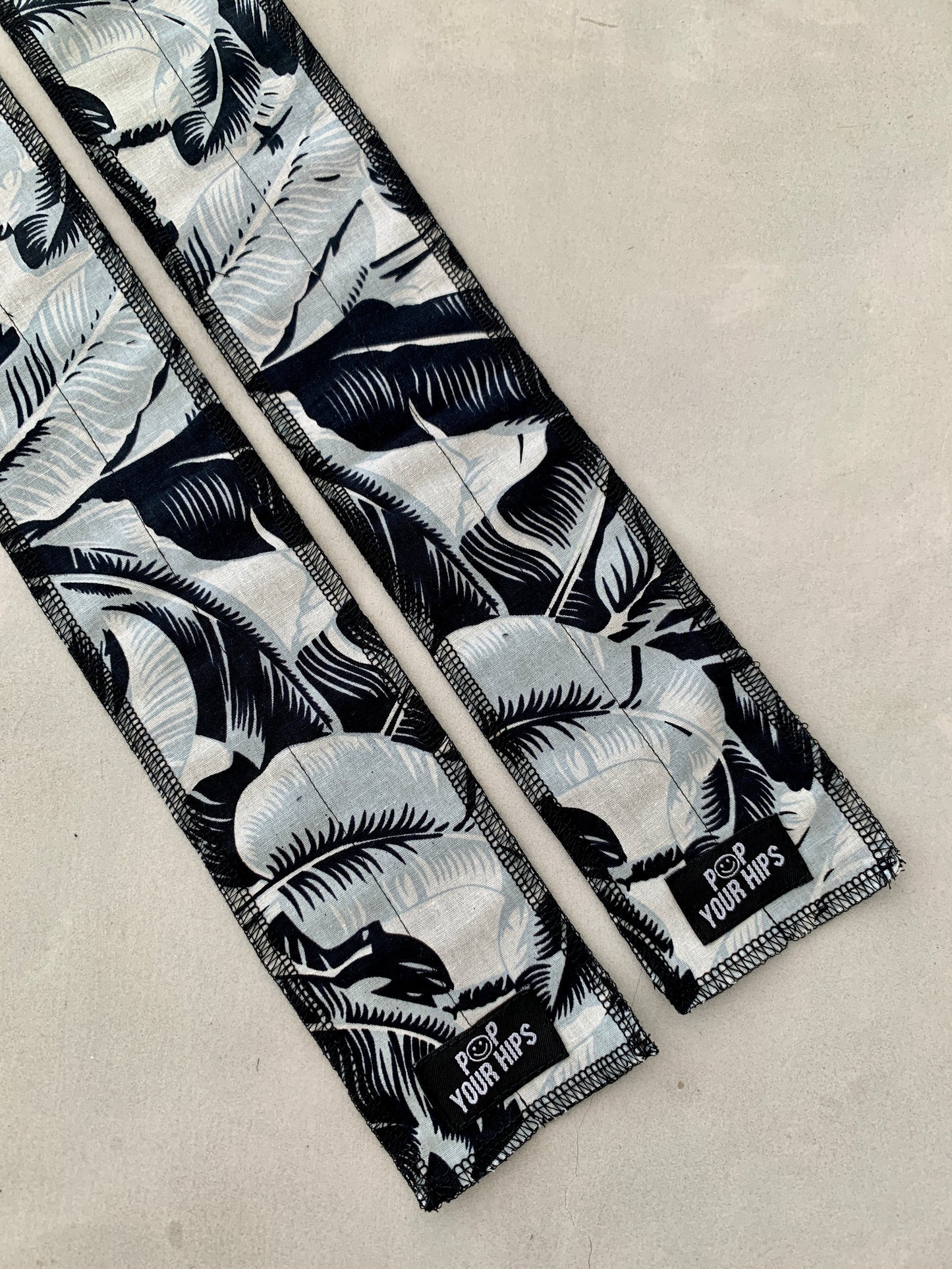 Blue tropical wrist wraps