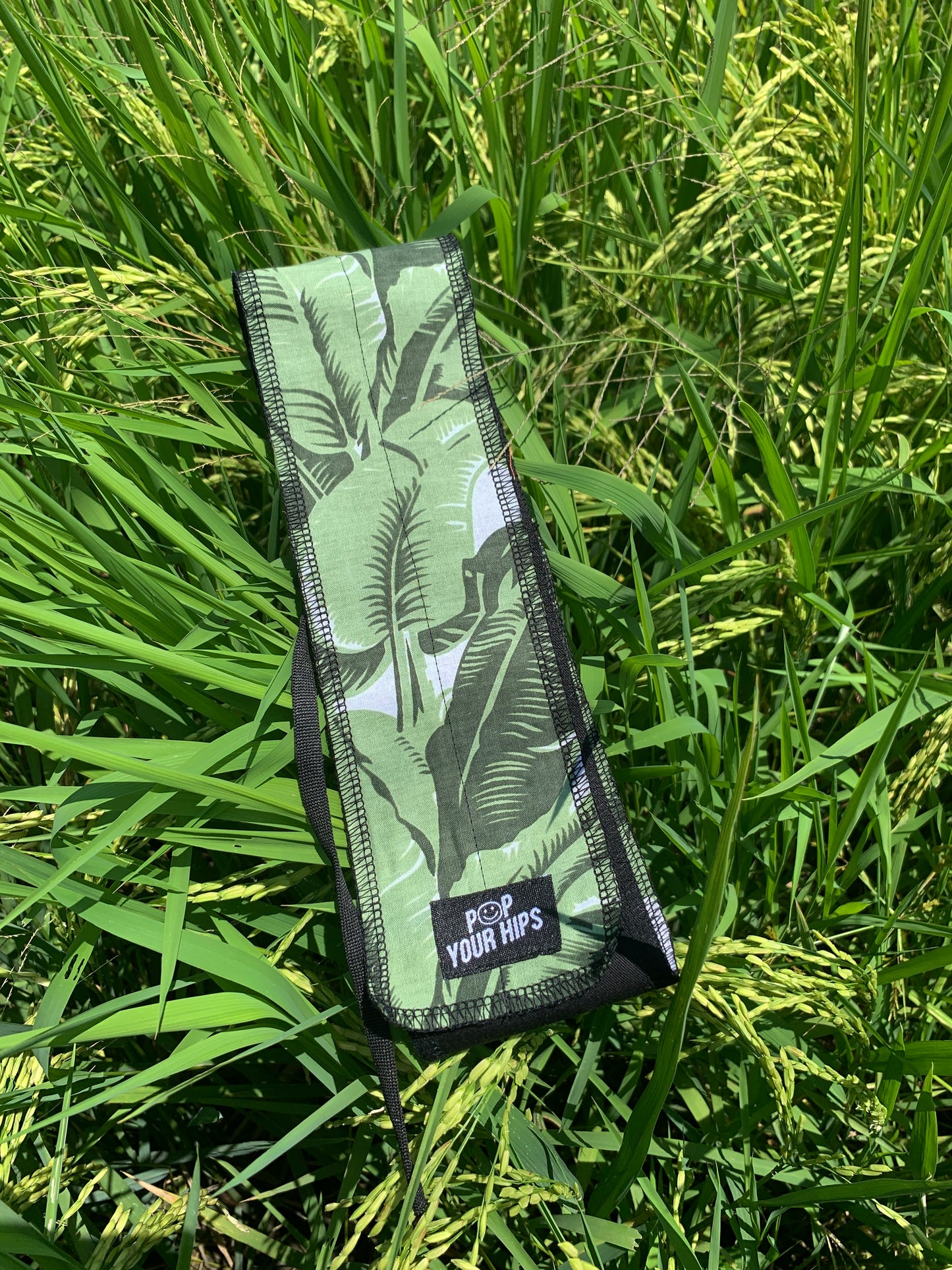 Green tropical wrist wraps