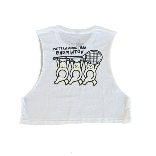 Pattern more than badminton cropped muscle tank
