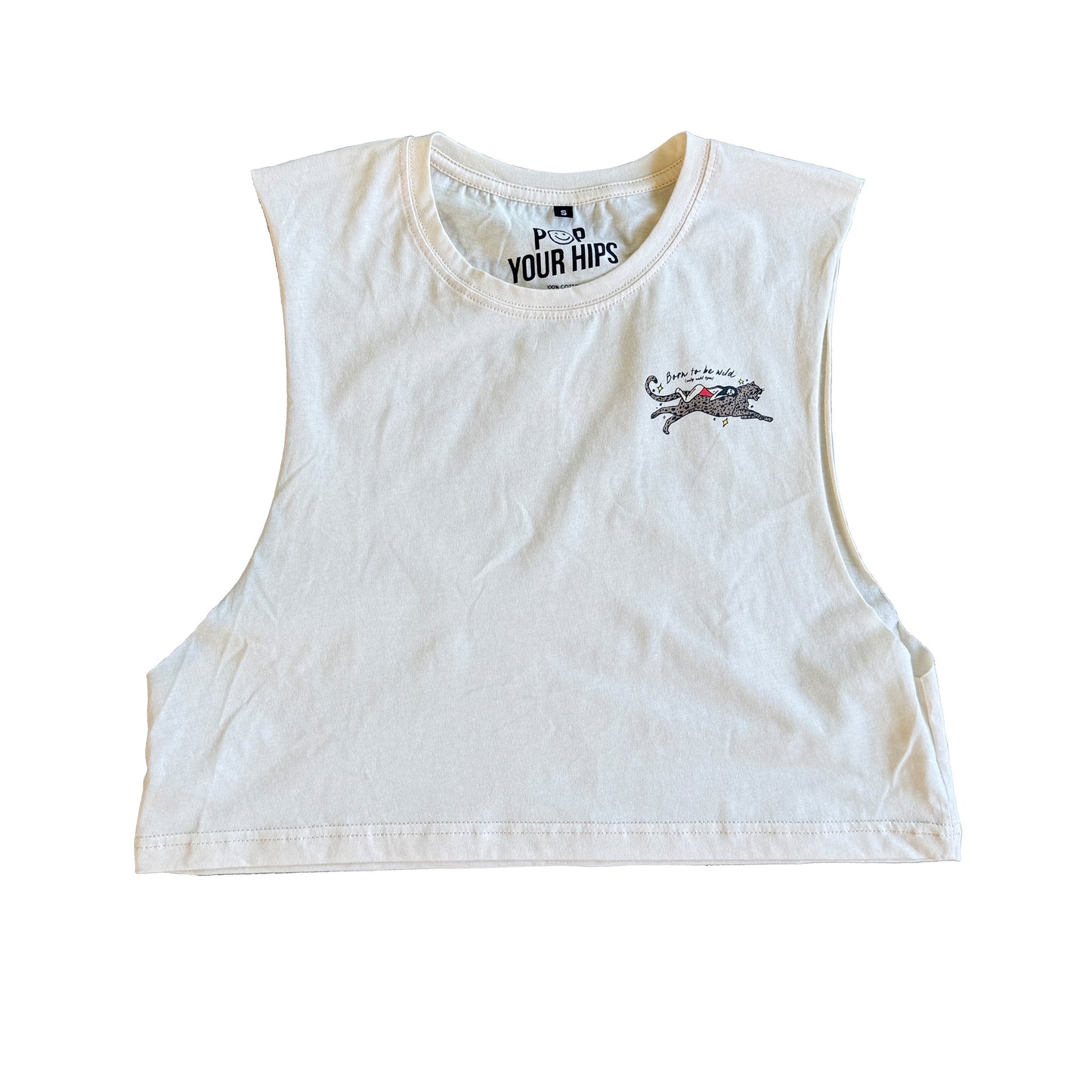 Born to be wild (only until 9pm) cropped muscle tank