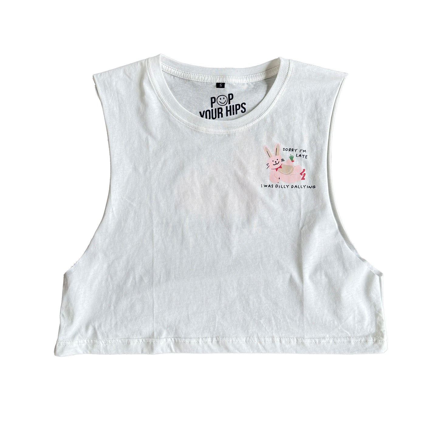 Sorry I'm late cropped muscle tank