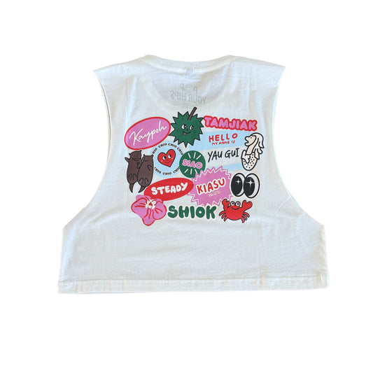 I LOVE SG cropped muscle tank