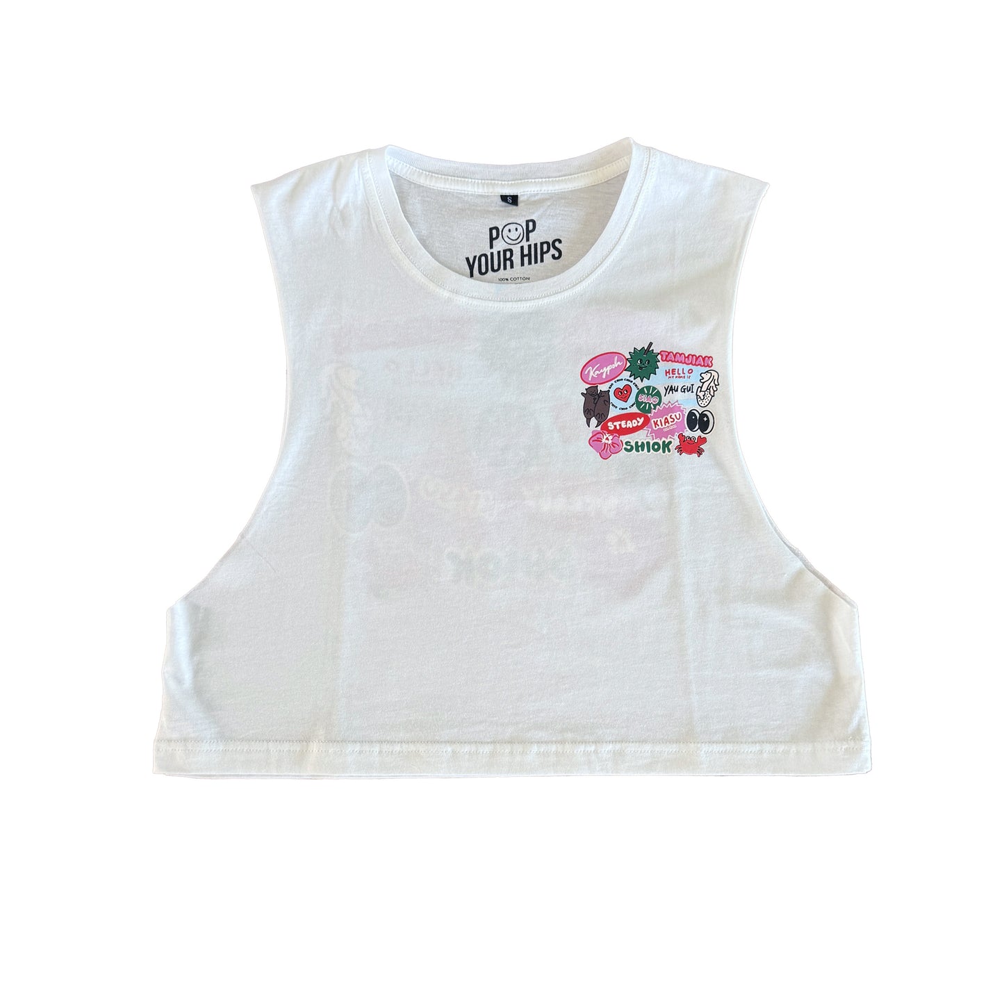 I LOVE SG cropped muscle tank
