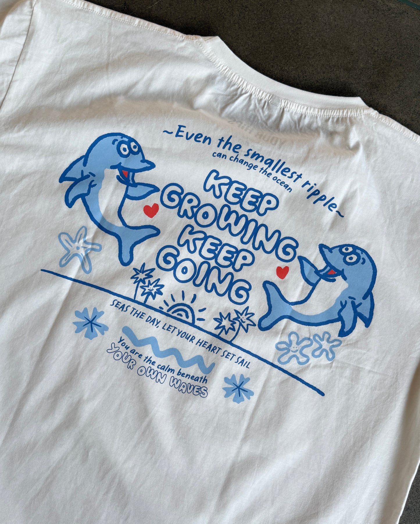 Keep growing keep going oversized tee