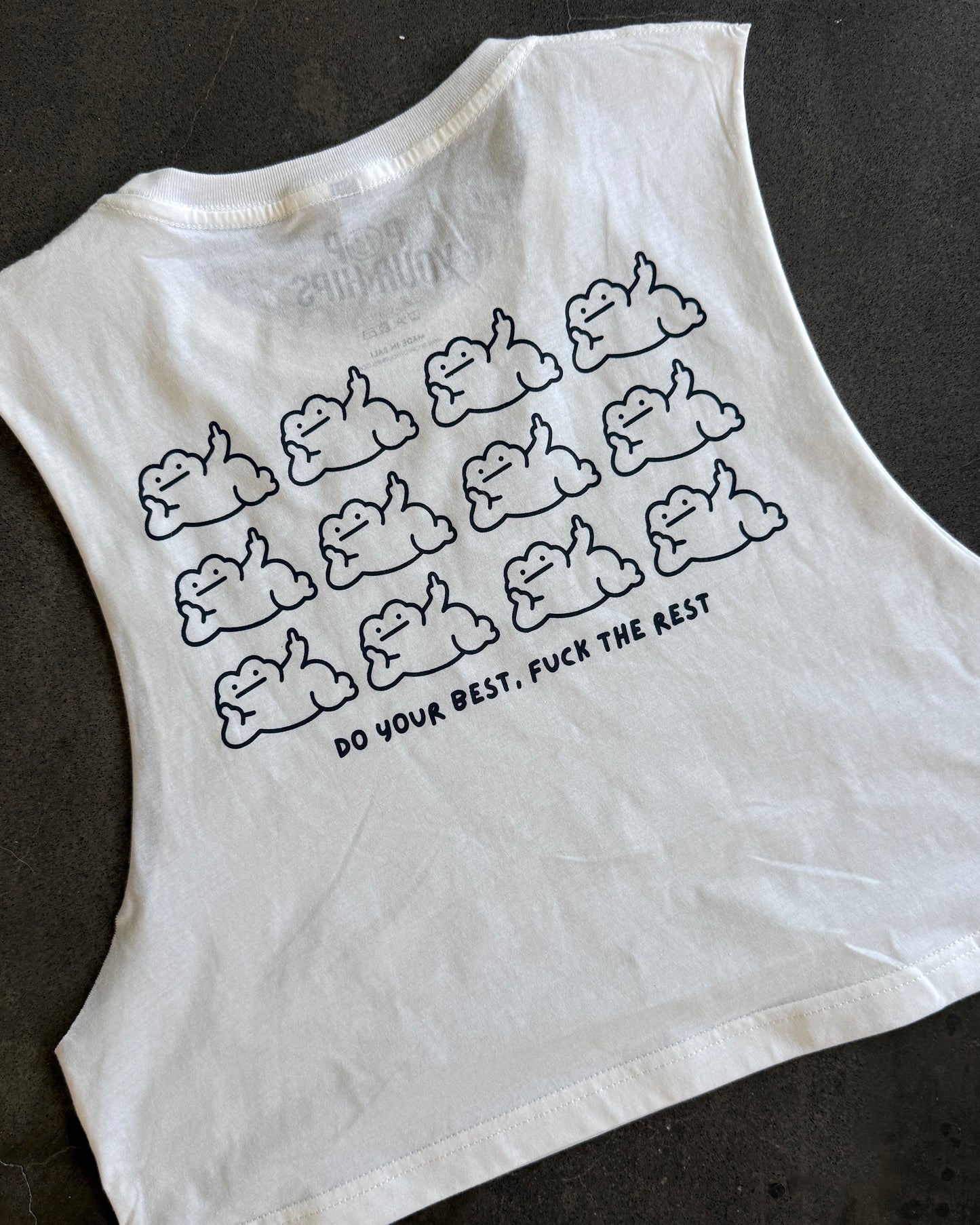 Do your best, fuck the rest cropped muscle tank