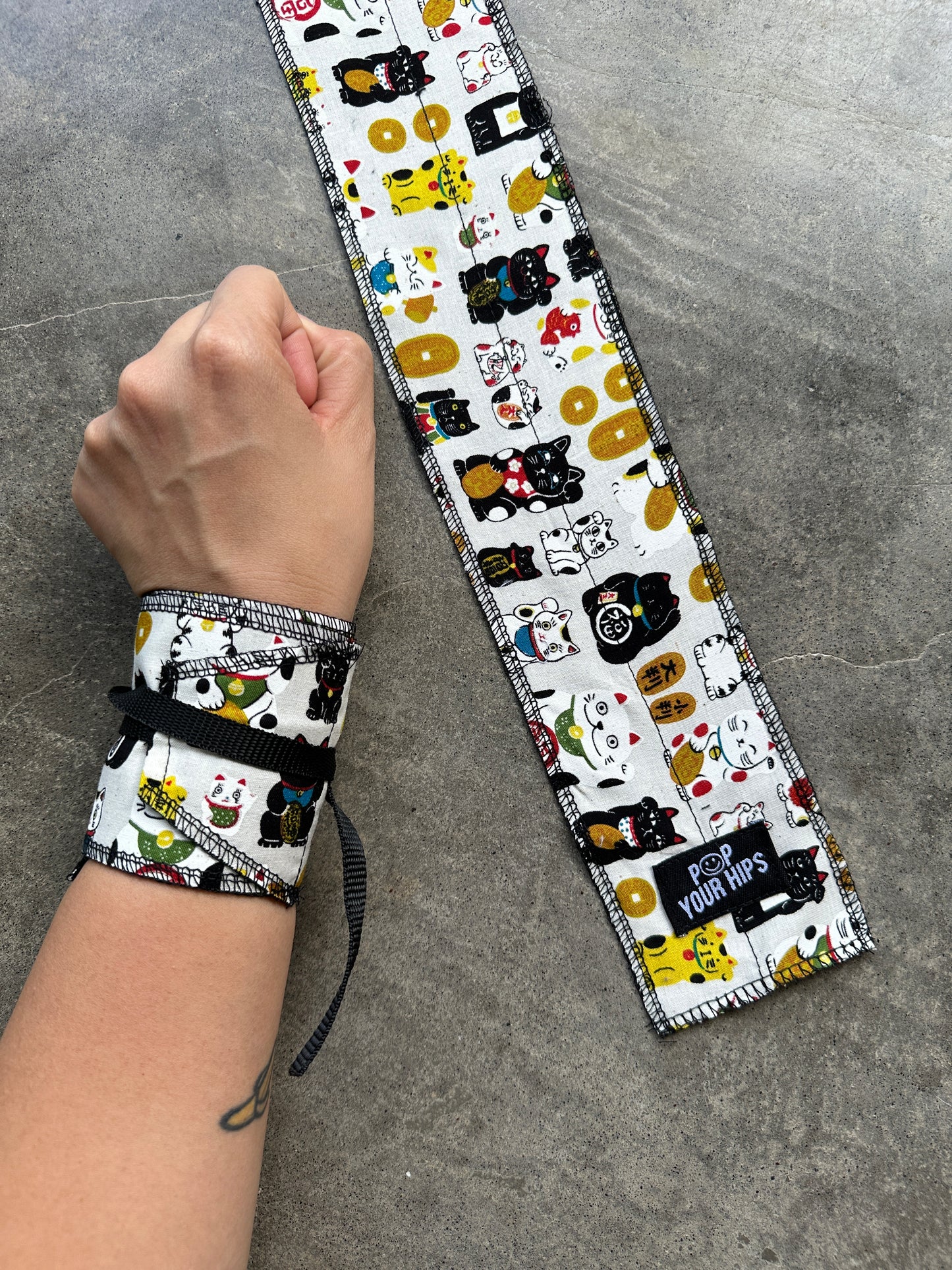 Lucky cat wrist wraps