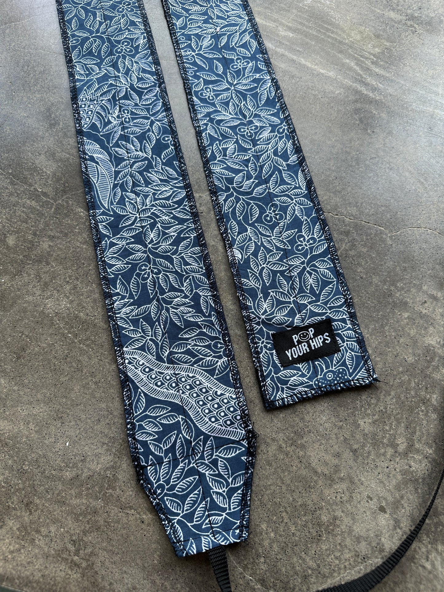 Blue batik wrist wraps