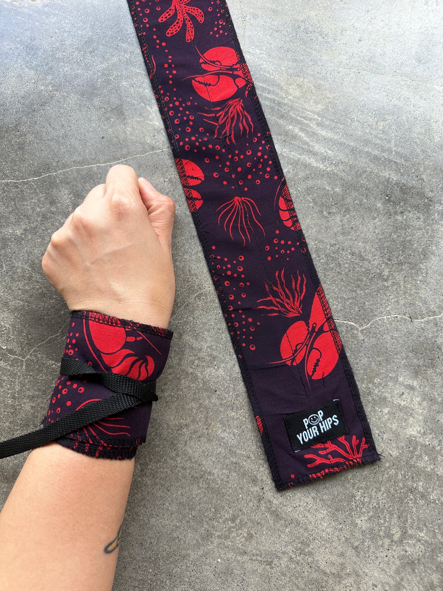 Red lobsters wrist wraps