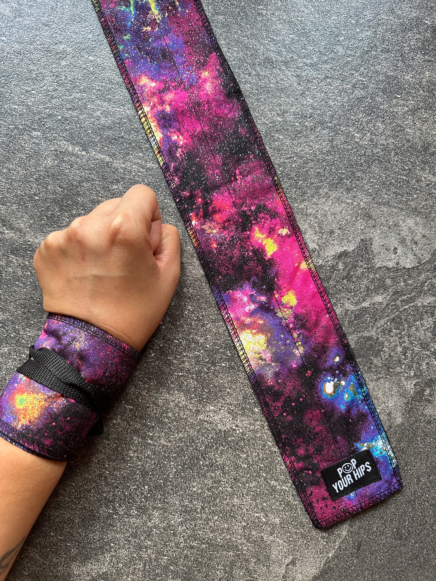 Galaxy glitter wrist wraps