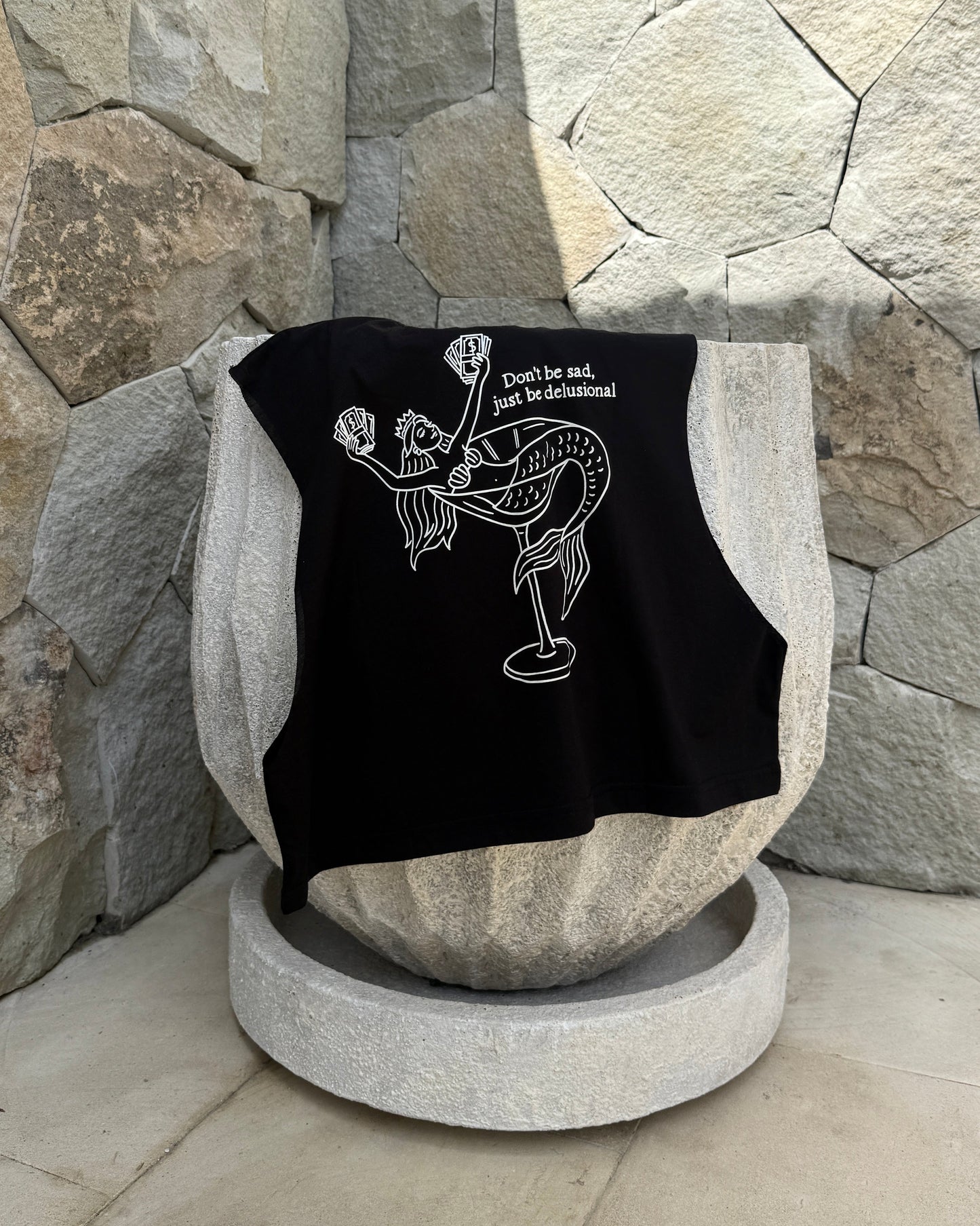Don't be sad, just be delusional cropped muscle tank