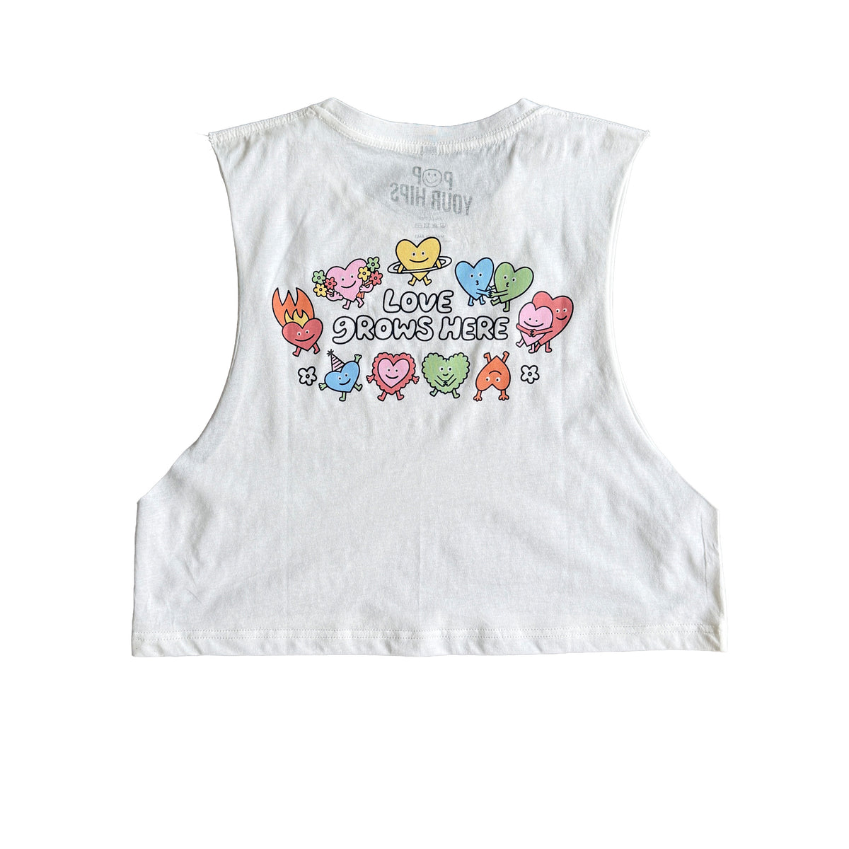 Love grows here cropped muscle tank