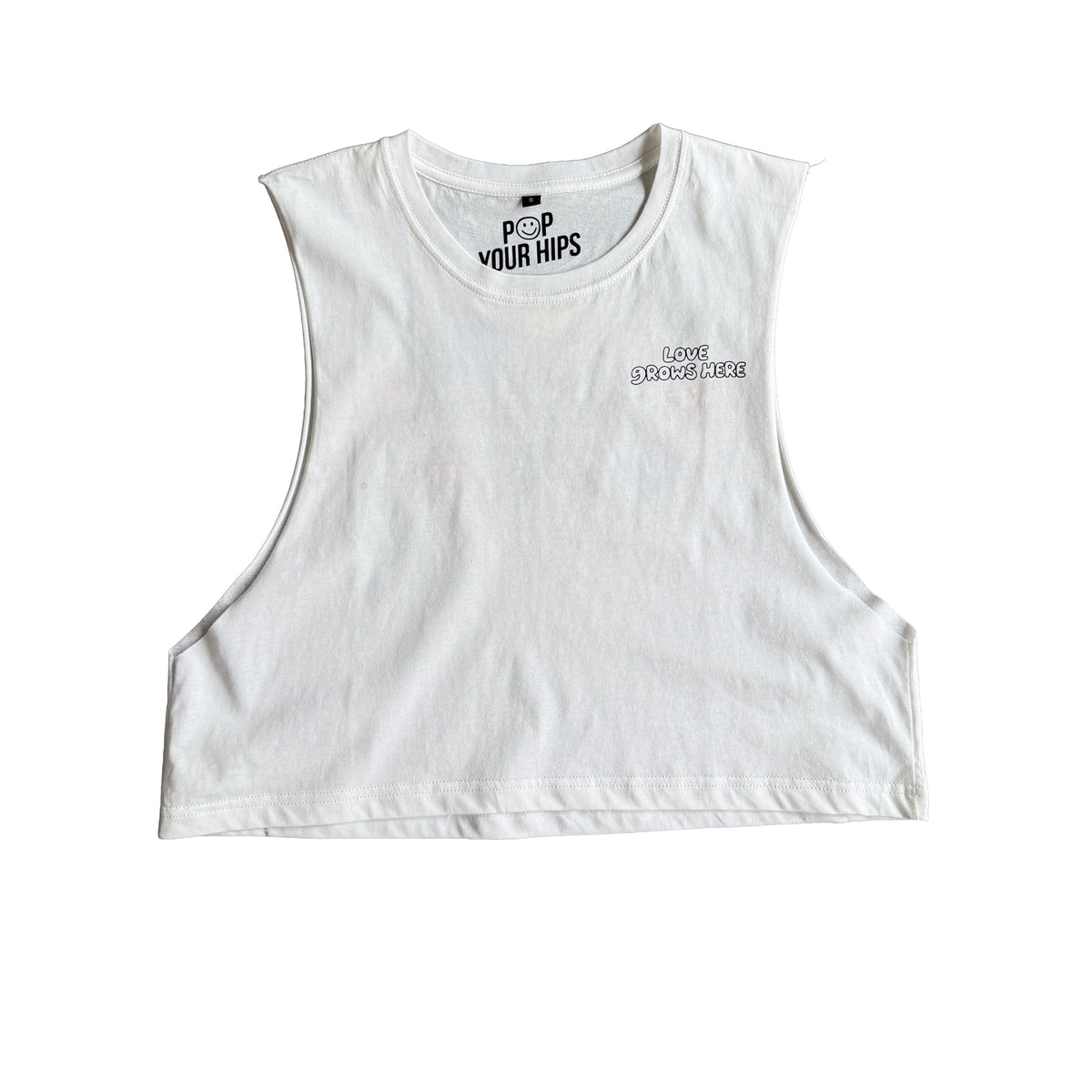 Love grows here cropped muscle tank