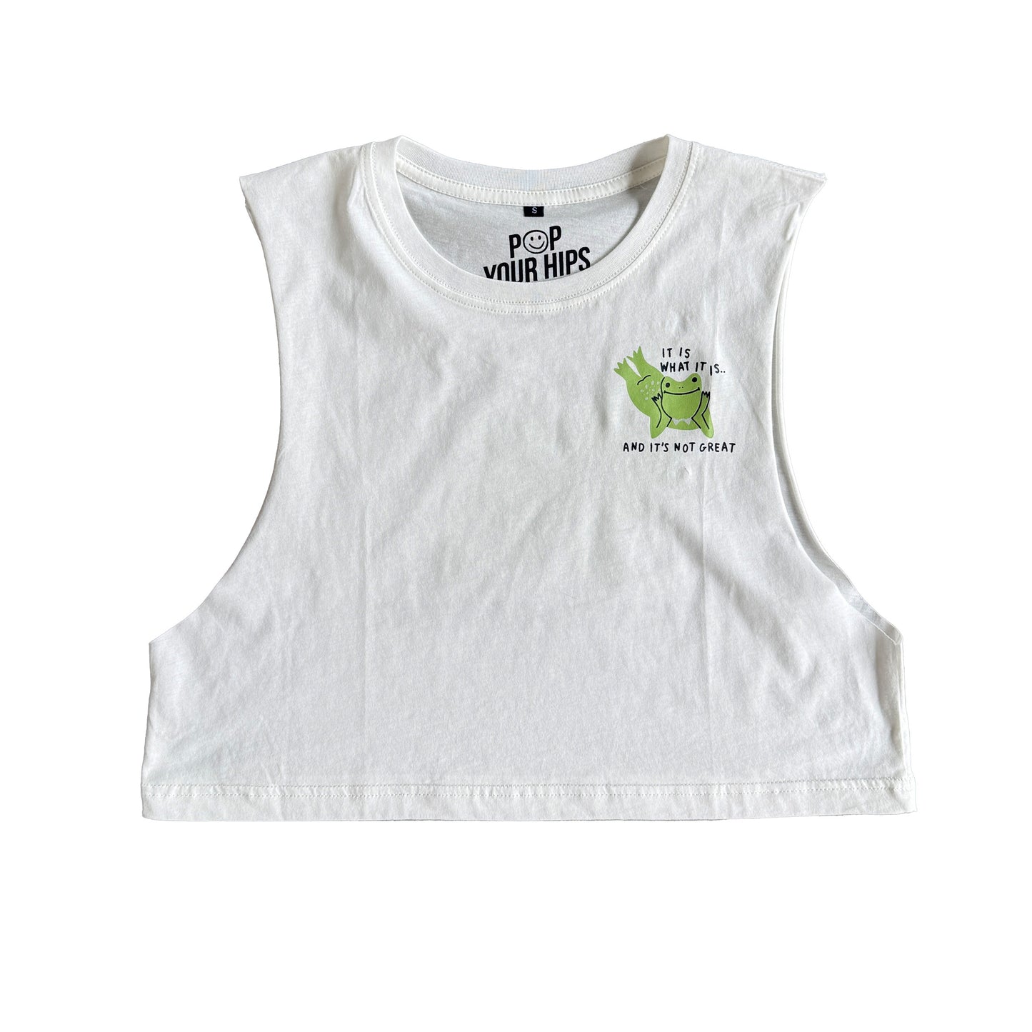 It is what it is cropped muscle tank