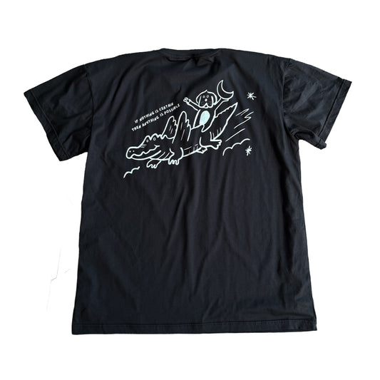 If nothing is certain, anything is possible oversized tee