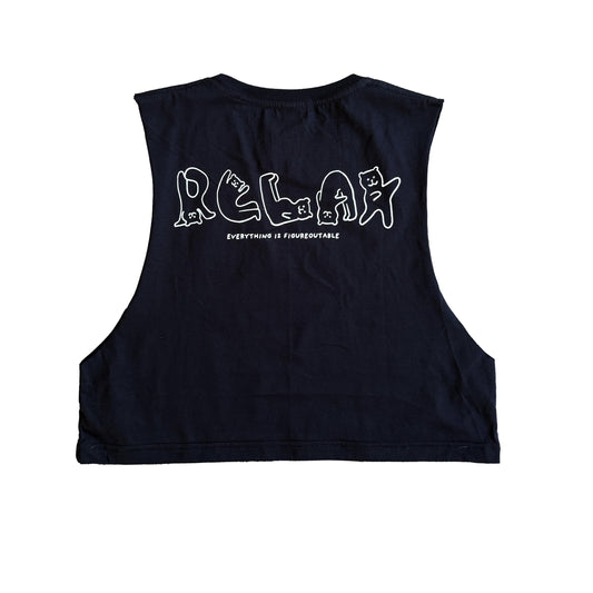 Relax, everything is figureoutable cropped muscle tank