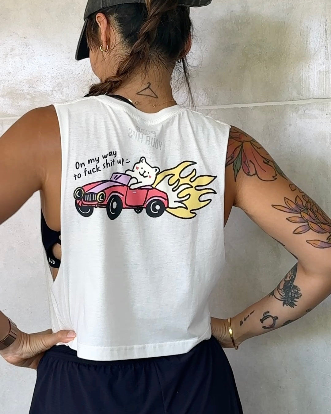 On my way to fuck shit up cropped muscle