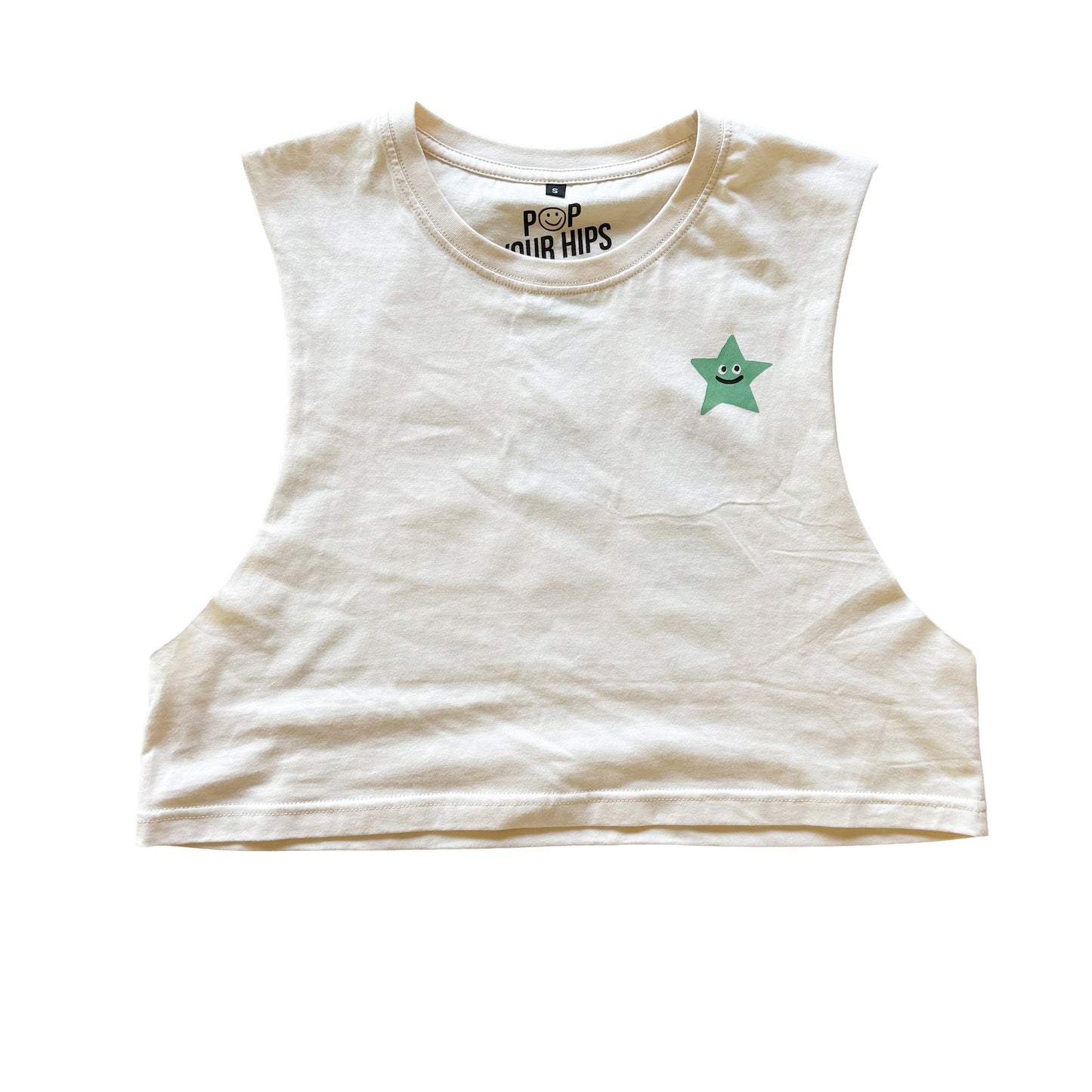 Counting my lucky stars cropped muscle tank