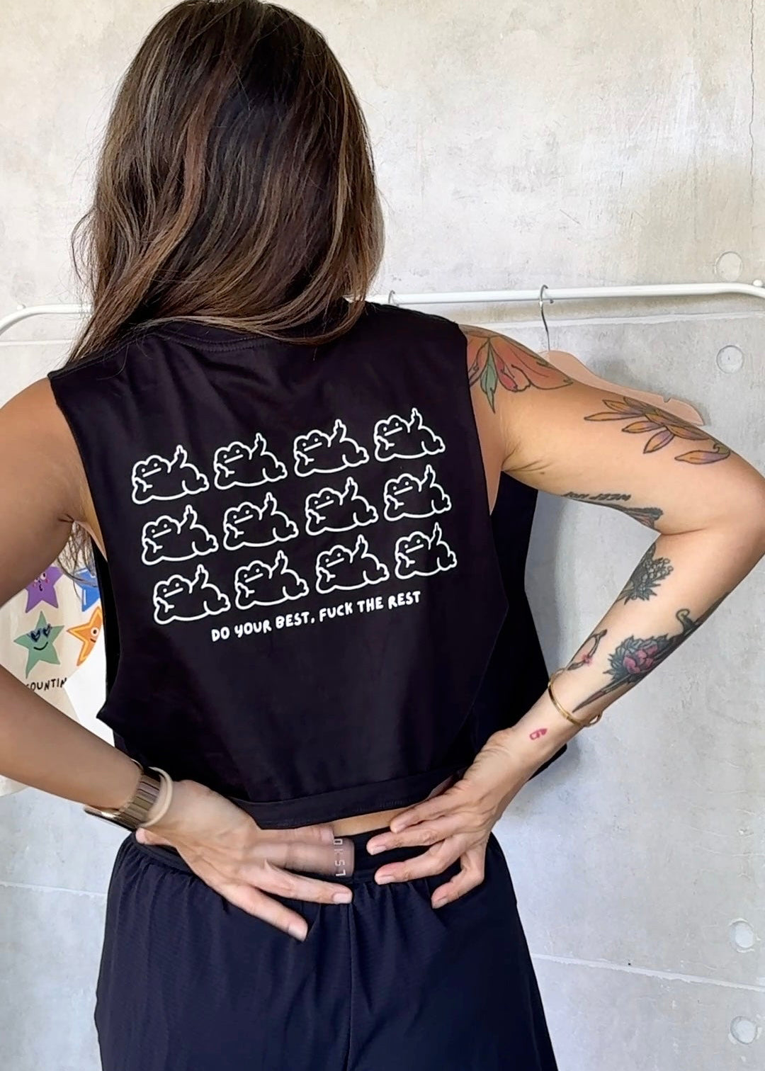 Do your best fuck the rest cropped muscle tank