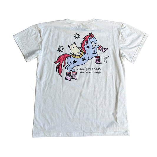 I don't give a neigh about what I weigh oversized tee
