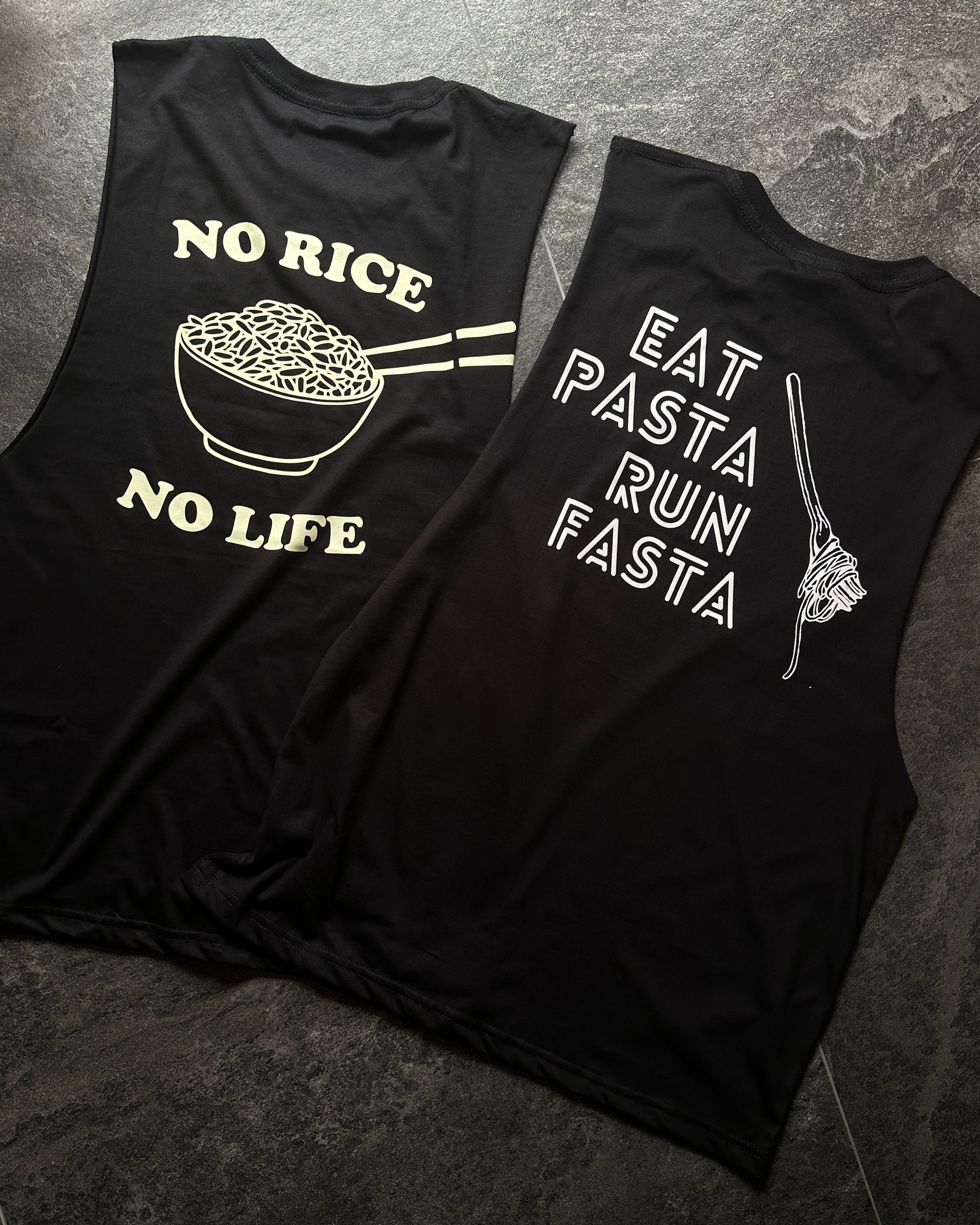 Eat pasta run fasta. no rice no life 