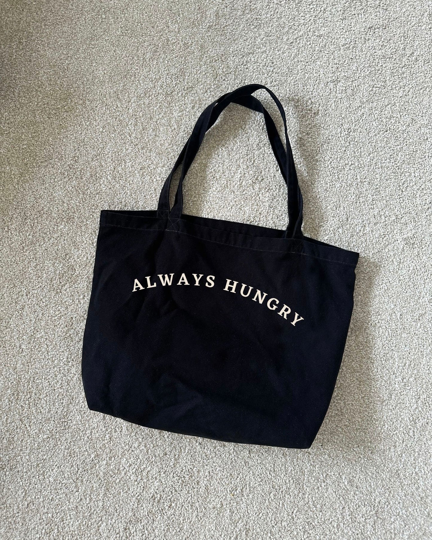 Always hungry tote bag